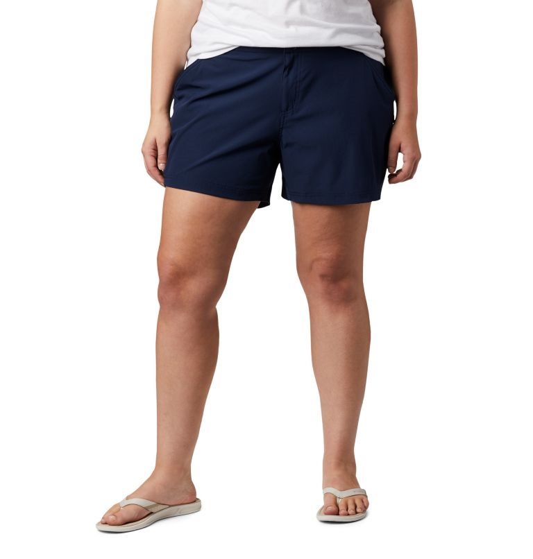 Women\'s Columbia PFG Coral Point III Shorts Navy | Plus Size CA-RL586